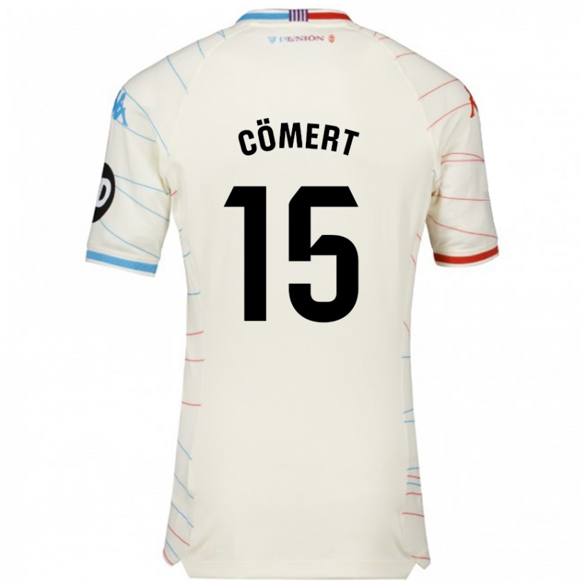 Niño Camiseta Eray Cömert #15 Blanco Rojo Azul 2ª Equipación 2024/25 La Camisa Chile