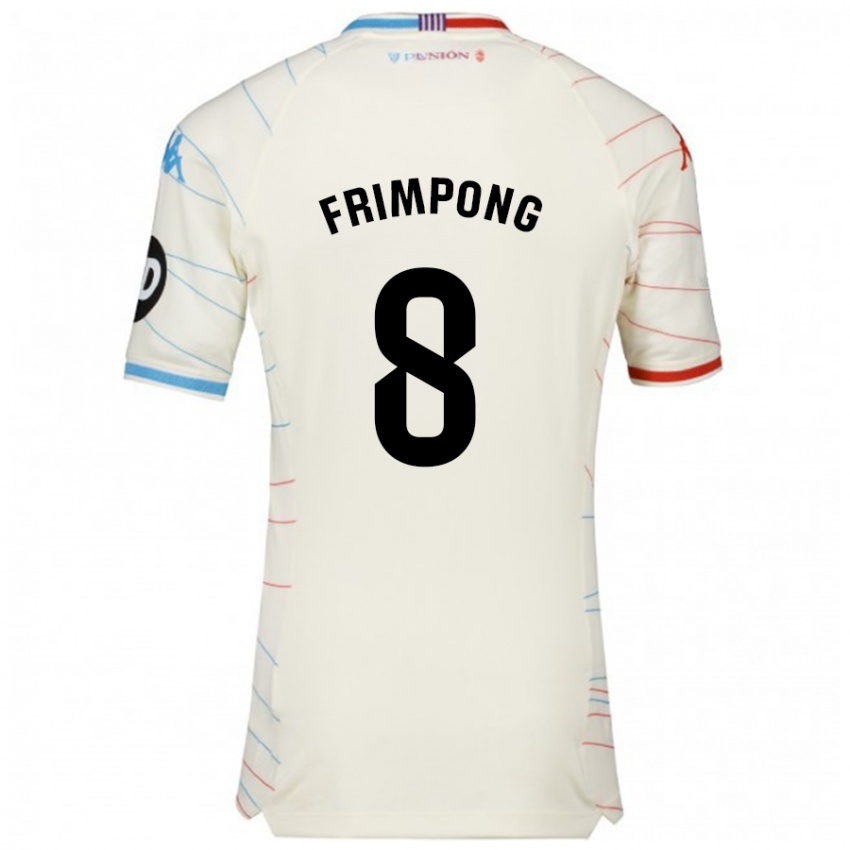 Niño Camiseta Eugene Frimpong #8 Blanco Rojo Azul 2ª Equipación 2024/25 La Camisa Chile