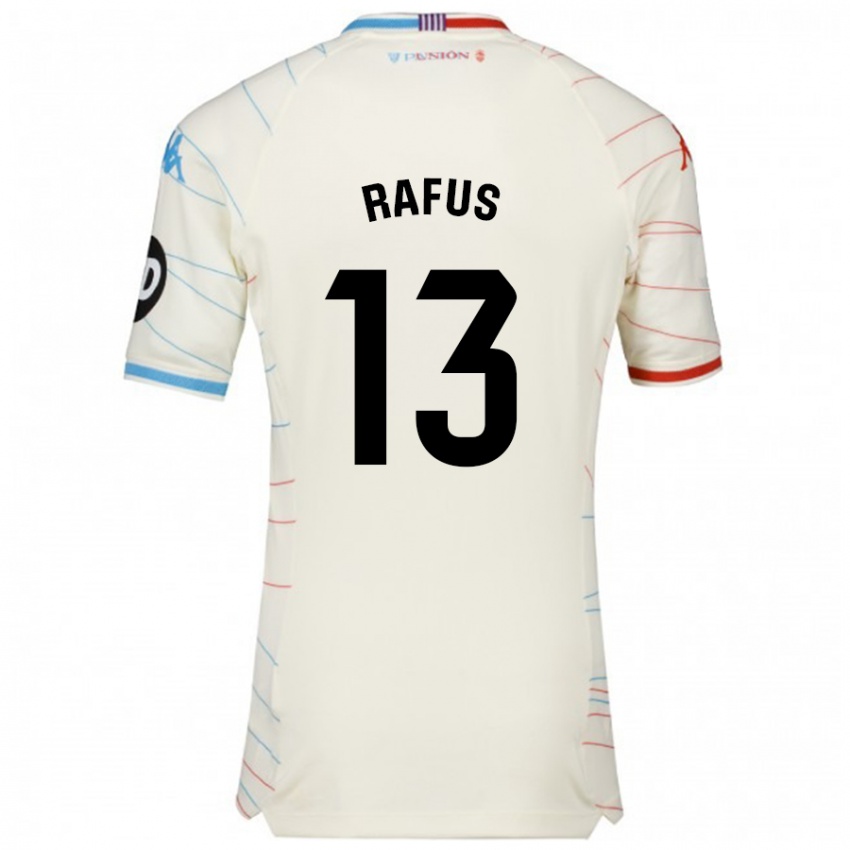 Niño Camiseta Arnau Rafus #13 Blanco Rojo Azul 2ª Equipación 2024/25 La Camisa Chile