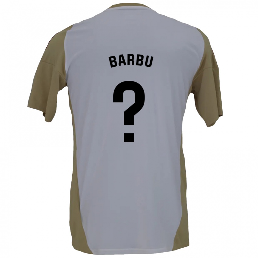 Niño Camiseta Álex Barbu #0 Marrón Blanco 2ª Equipación 2024/25 La Camisa Chile