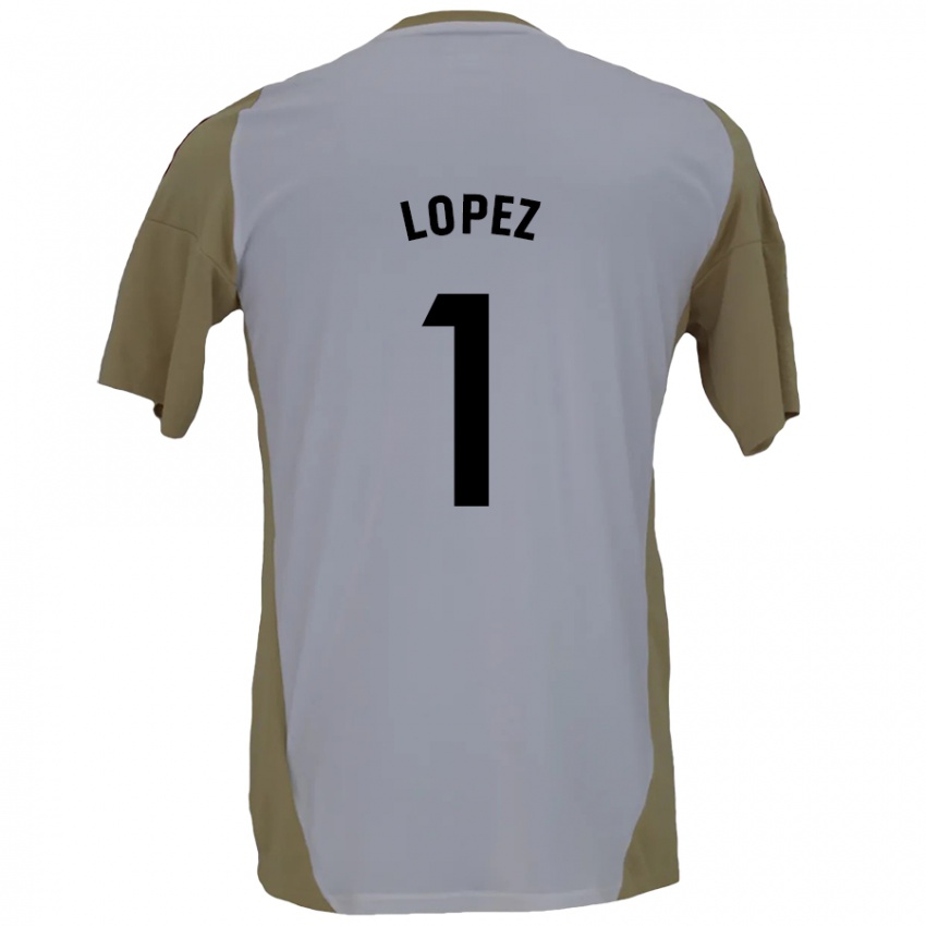 Niño Camiseta Luis López #1 Marrón Blanco 2ª Equipación 2024/25 La Camisa Chile