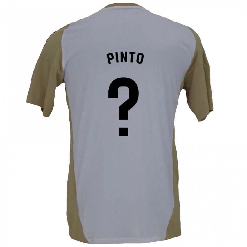 Niño Camiseta Yidne Pinto #0 Marrón Blanco 2ª Equipación 2024/25 La Camisa Chile