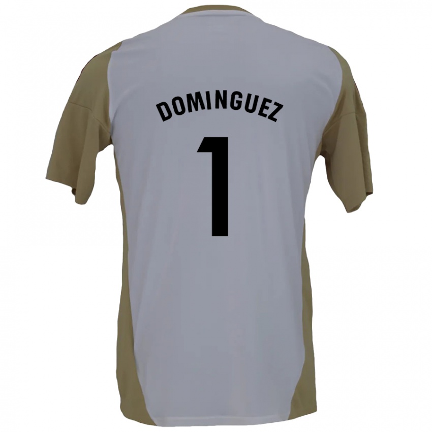 Niño Camiseta Iago Domínguez #1 Marrón Blanco 2ª Equipación 2024/25 La Camisa Chile