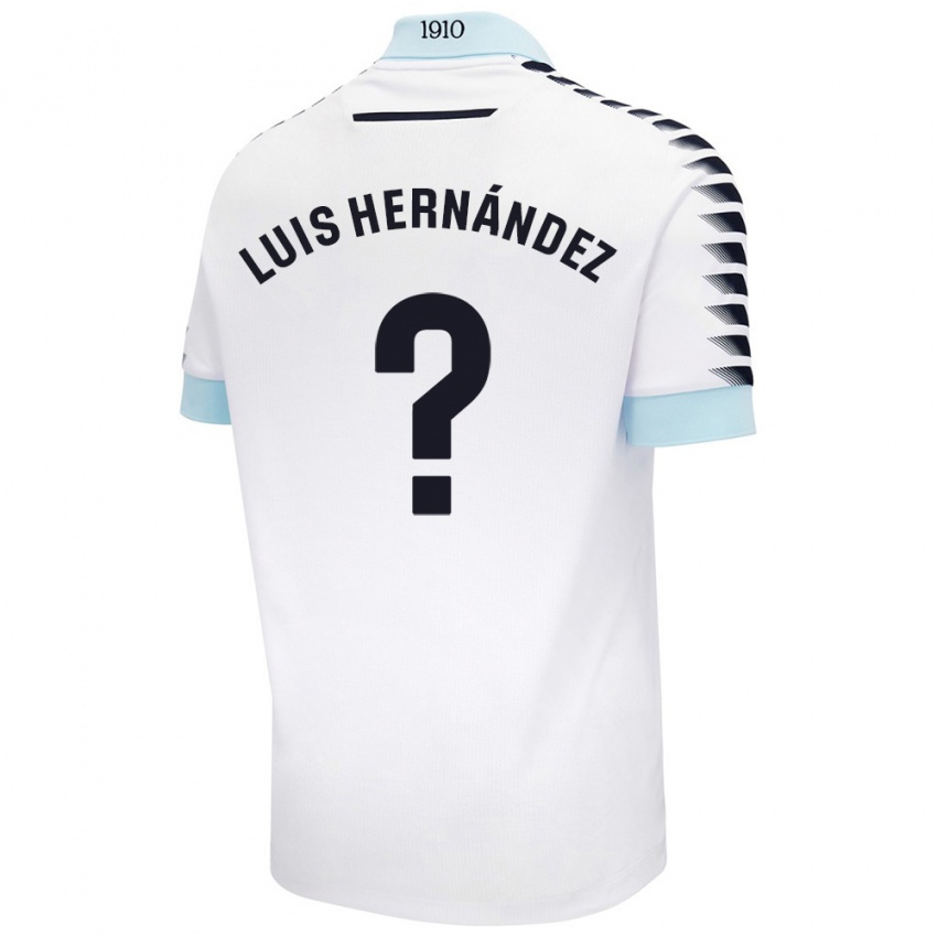 Niño Camiseta Luis Hernández #0 Blanco Azul 2ª Equipación 2024/25 La Camisa Chile