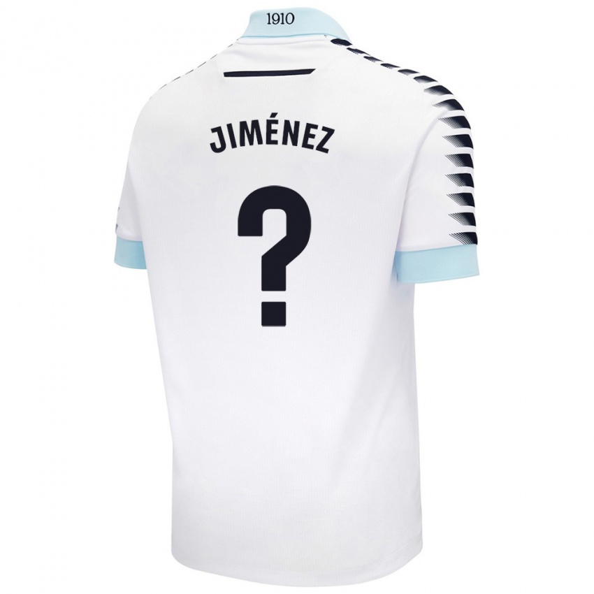 Niño Camiseta Álvaro Jiménez #0 Blanco Azul 2ª Equipación 2024/25 La Camisa Chile