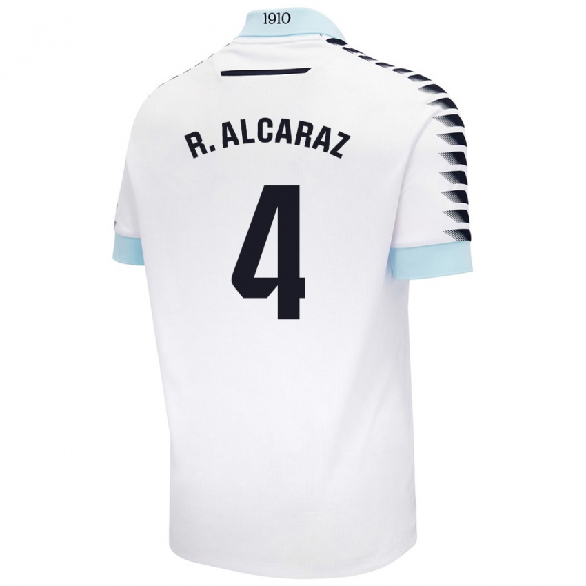 Niño Camiseta Rubén Alcaraz #4 Blanco Azul 2ª Equipación 2024/25 La Camisa Chile