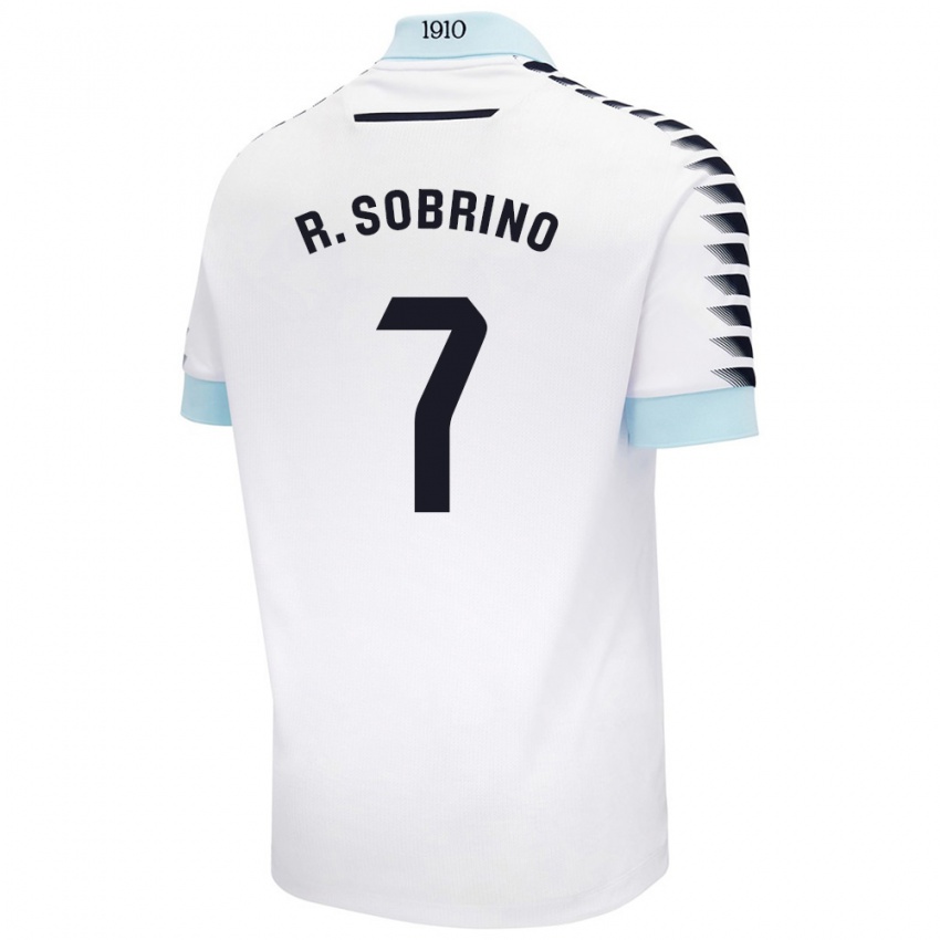 Niño Camiseta Ruben Sobrino #7 Blanco Azul 2ª Equipación 2024/25 La Camisa Chile