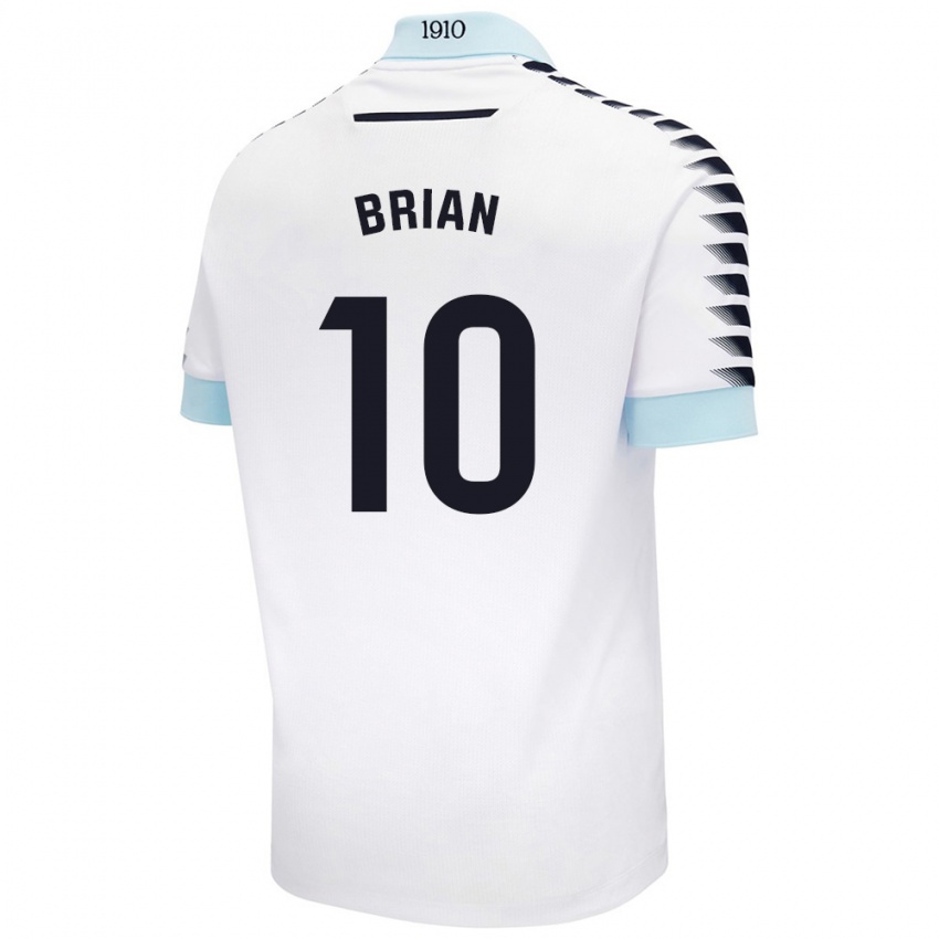 Niño Camiseta Brian Ocampo #10 Blanco Azul 2ª Equipación 2024/25 La Camisa Chile