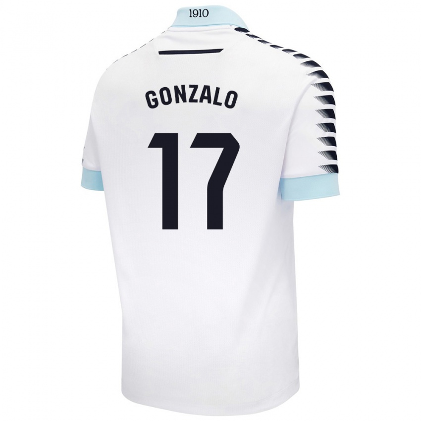 Niño Camiseta Gonzalo Escalante #17 Blanco Azul 2ª Equipación 2024/25 La Camisa Chile