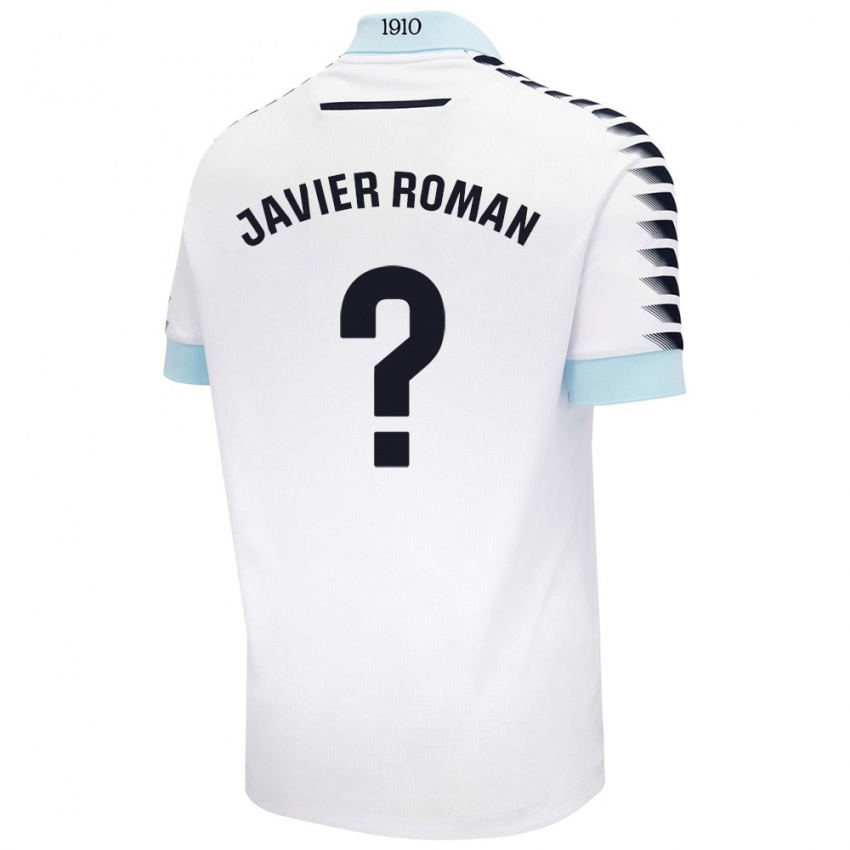 Niño Camiseta José Javier Román #0 Blanco Azul 2ª Equipación 2024/25 La Camisa Chile