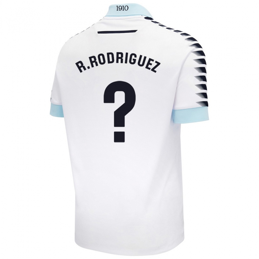 Niño Camiseta Ramón Rodríguez #0 Blanco Azul 2ª Equipación 2024/25 La Camisa Chile