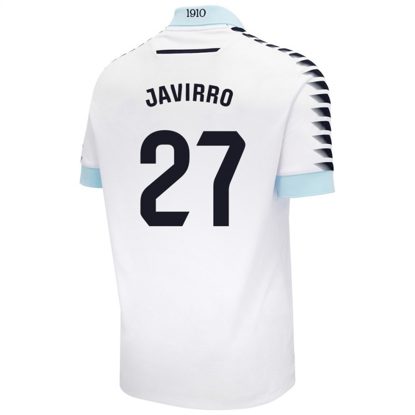 Niño Camiseta Javirro #27 Blanco Azul 2ª Equipación 2024/25 La Camisa Chile