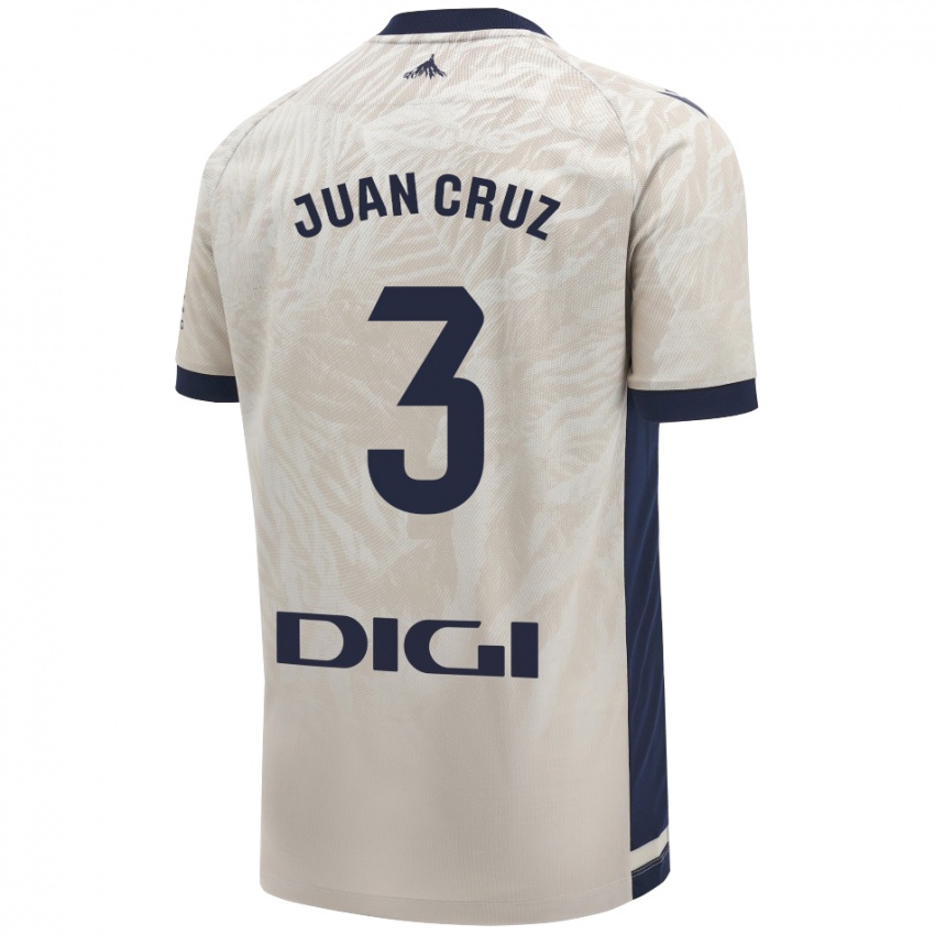 Niño Camiseta Juan Cruz #3 Gris Claro 2ª Equipación 2024/25 La Camisa Chile