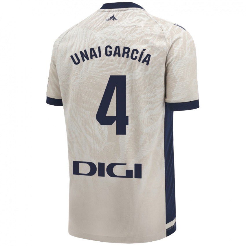 Niño Camiseta Unai García #4 Gris Claro 2ª Equipación 2024/25 La Camisa Chile