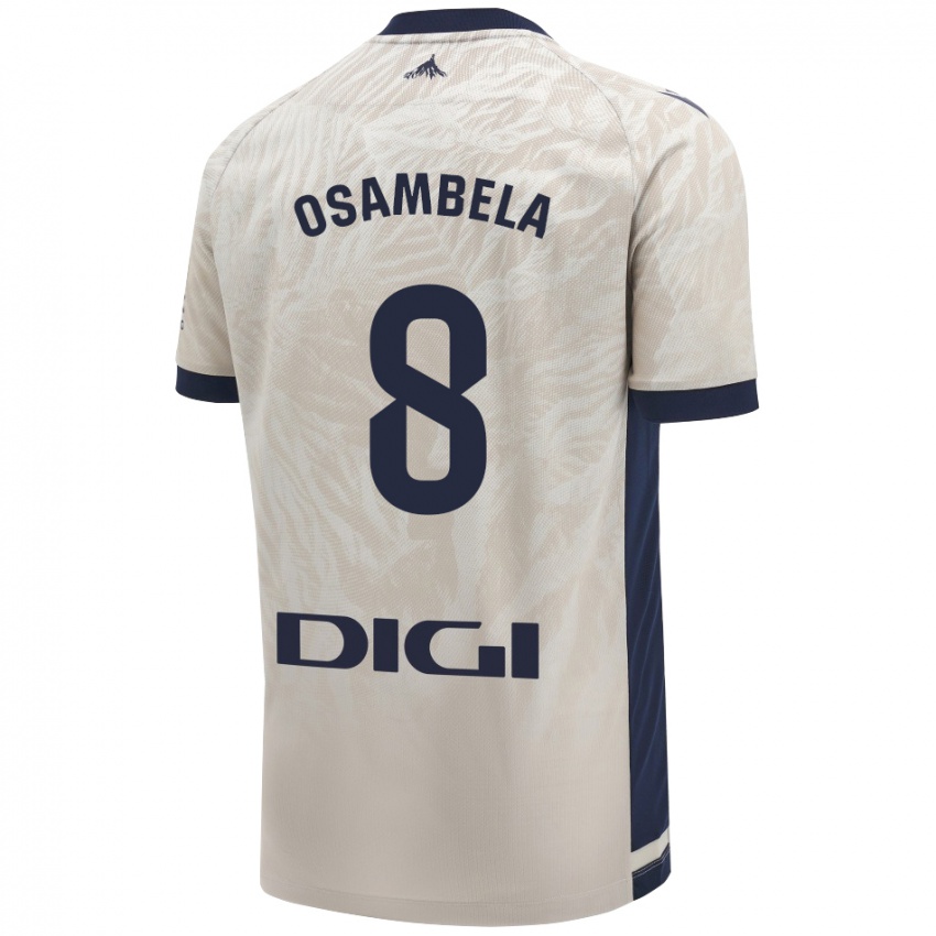 Niño Camiseta Asier Osambela #8 Gris Claro 2ª Equipación 2024/25 La Camisa Chile