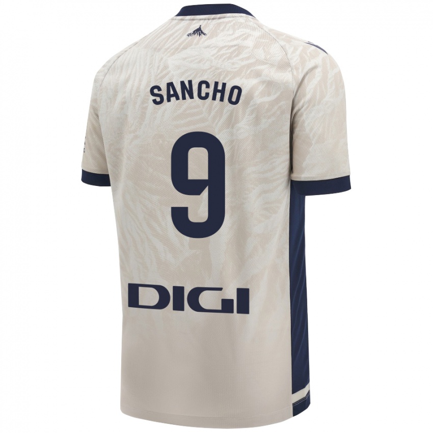 Niño Camiseta Dani Sancho #9 Gris Claro 2ª Equipación 2024/25 La Camisa Chile