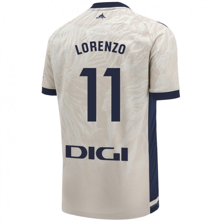 Niño Camiseta Nowend Lorenzo #11 Gris Claro 2ª Equipación 2024/25 La Camisa Chile