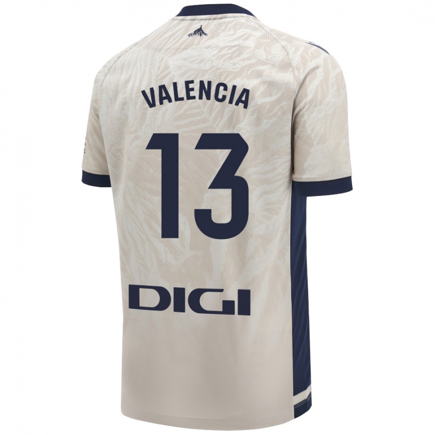 Niño Camiseta Pablo Valencia #13 Gris Claro 2ª Equipación 2024/25 La Camisa Chile