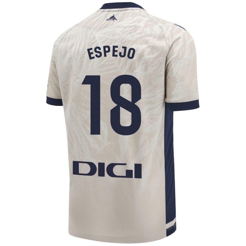 Niño Camiseta Diego Espejo #18 Gris Claro 2ª Equipación 2024/25 La Camisa Chile