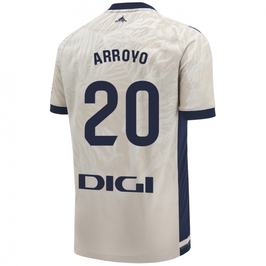 Niño Camiseta Roberto Arroyo #20 Gris Claro 2ª Equipación 2024/25 La Camisa Chile