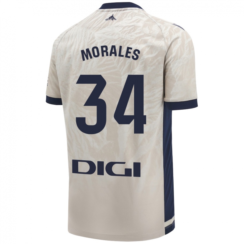 Niño Camiseta Anai Morales #34 Gris Claro 2ª Equipación 2024/25 La Camisa Chile