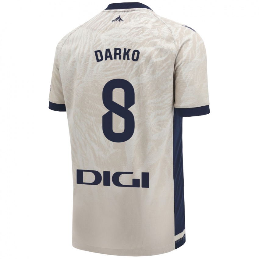 Niño Camiseta Darko Brasanac #8 Gris Claro 2ª Equipación 2024/25 La Camisa Chile