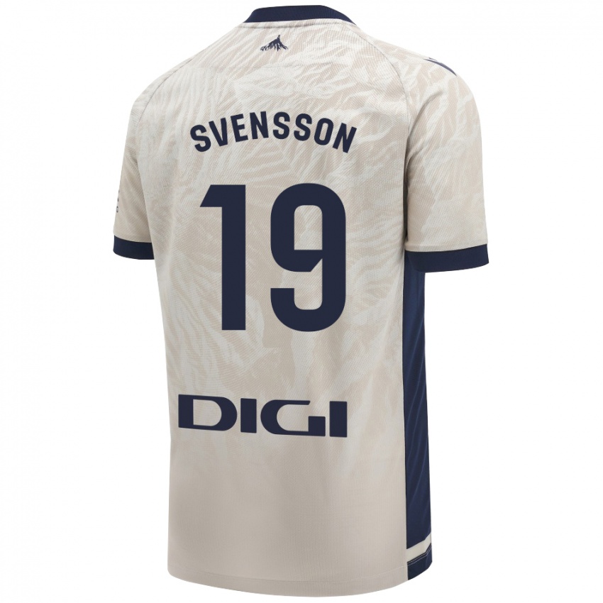 Niño Camiseta Max Svensson #19 Gris Claro 2ª Equipación 2024/25 La Camisa Chile