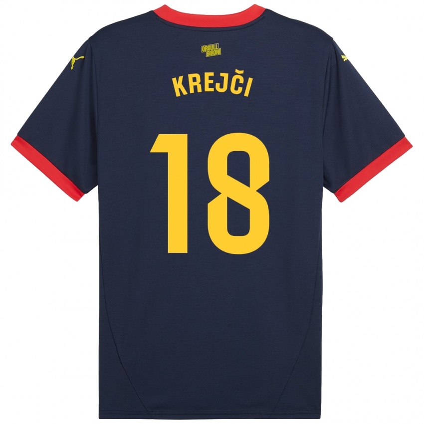 Niño Camiseta Ladislav Krejci #18 Azul Marino Rojo 2ª Equipación 2024/25 La Camisa Chile