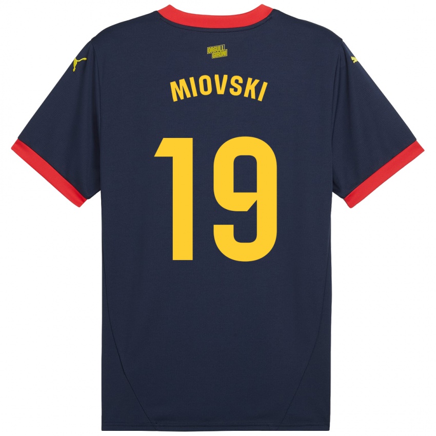 Niño Camiseta Bojan Miovski #19 Azul Marino Rojo 2ª Equipación 2024/25 La Camisa Chile