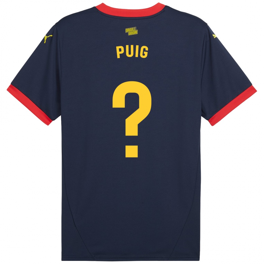 Niño Camiseta Sergi Puig #0 Azul Marino Rojo 2ª Equipación 2024/25 La Camisa Chile