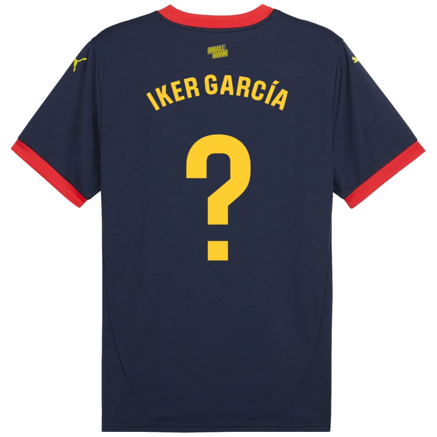 Niño Camiseta Iker García #0 Azul Marino Rojo 2ª Equipación 2024/25 La Camisa Chile