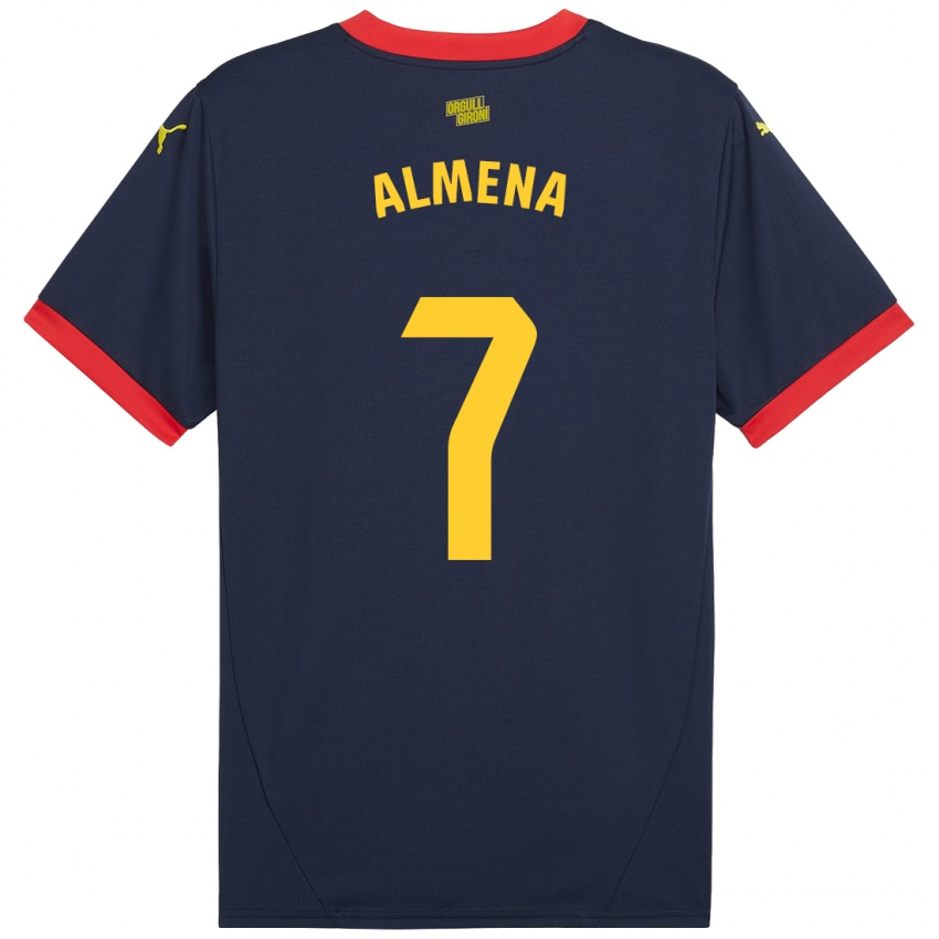 Niño Camiseta Iker Almena #7 Azul Marino Rojo 2ª Equipación 2024/25 La Camisa Chile