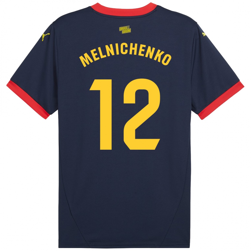 Niño Camiseta Dmytro Melnichenko #12 Azul Marino Rojo 2ª Equipación 2024/25 La Camisa Chile