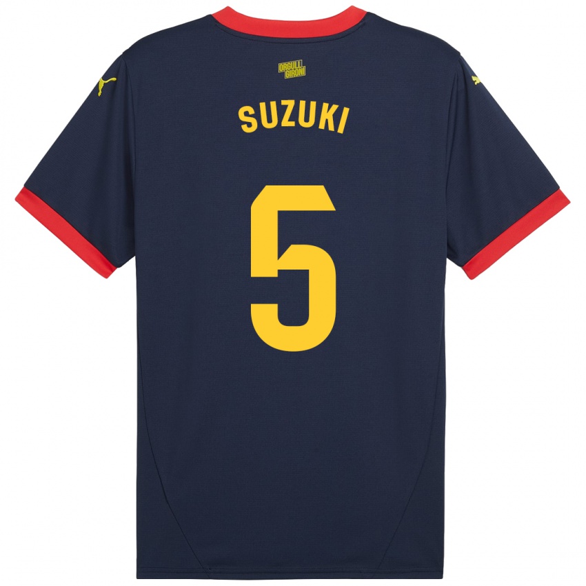 Niño Camiseta Wadi Ibrahim Suzuki #5 Azul Marino Rojo 2ª Equipación 2024/25 La Camisa Chile