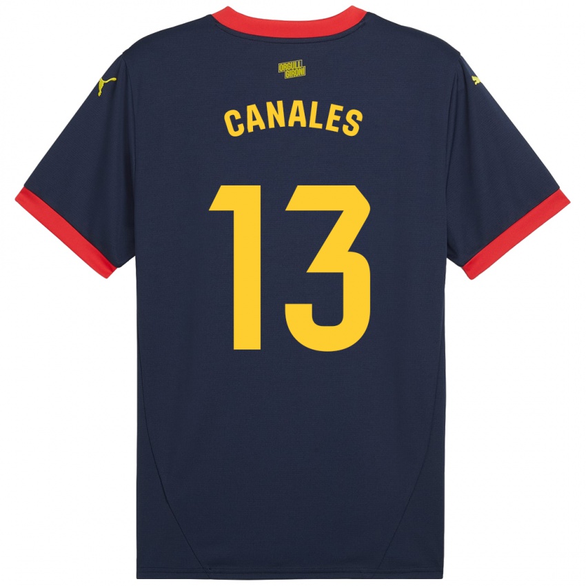 Niño Camiseta Juanvi Canales #13 Azul Marino Rojo 2ª Equipación 2024/25 La Camisa Chile