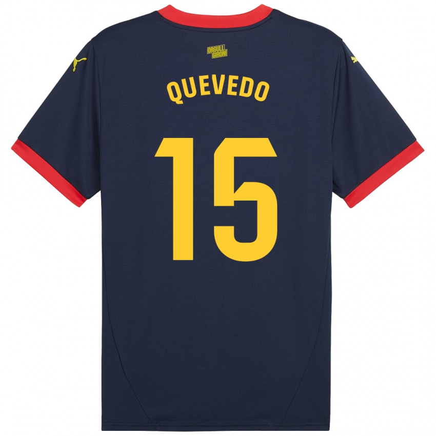 Niño Camiseta Erik Quevedo #15 Azul Marino Rojo 2ª Equipación 2024/25 La Camisa Chile