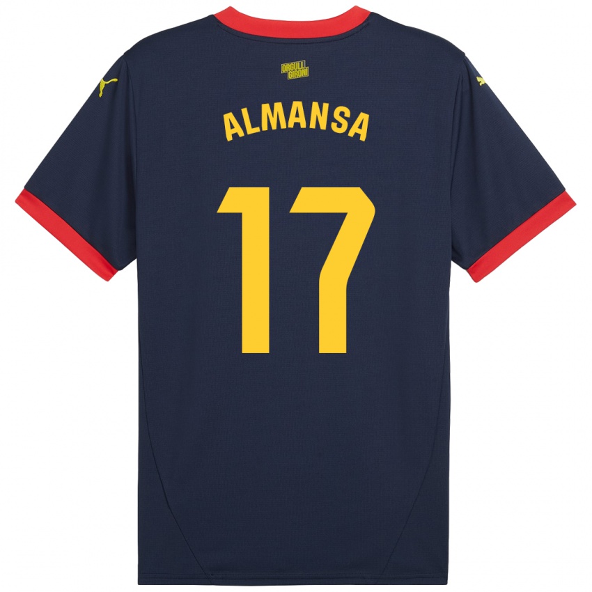 Niño Camiseta Alex Almansa #17 Azul Marino Rojo 2ª Equipación 2024/25 La Camisa Chile