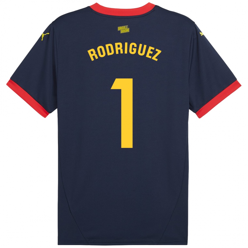 Niño Camiseta Maria Rodríguez #1 Azul Marino Rojo 2ª Equipación 2024/25 La Camisa Chile