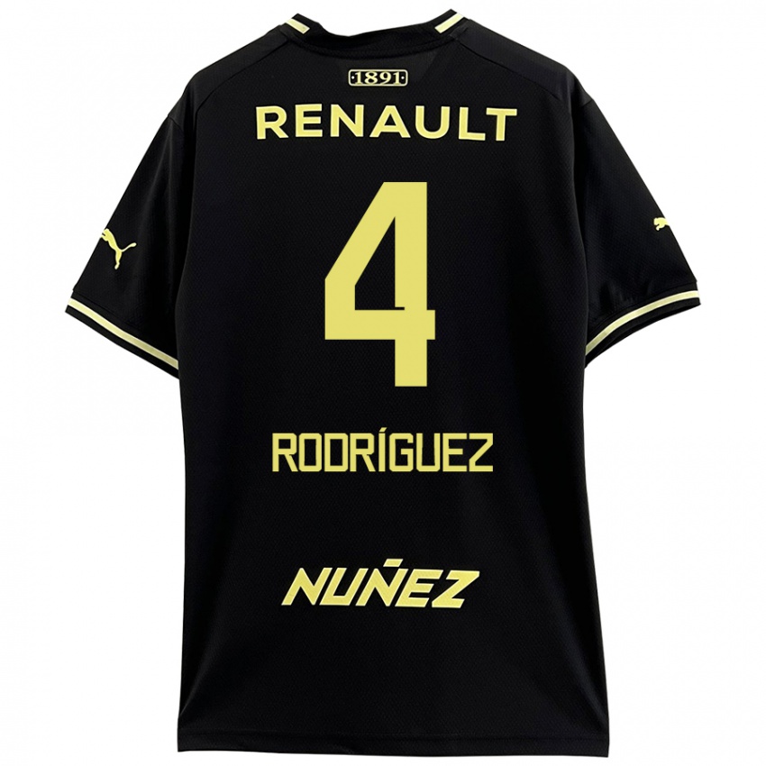 Niño Camiseta Guzmán Rodríguez #4 Negro Amarillo 2ª Equipación 2024/25 La Camisa Chile