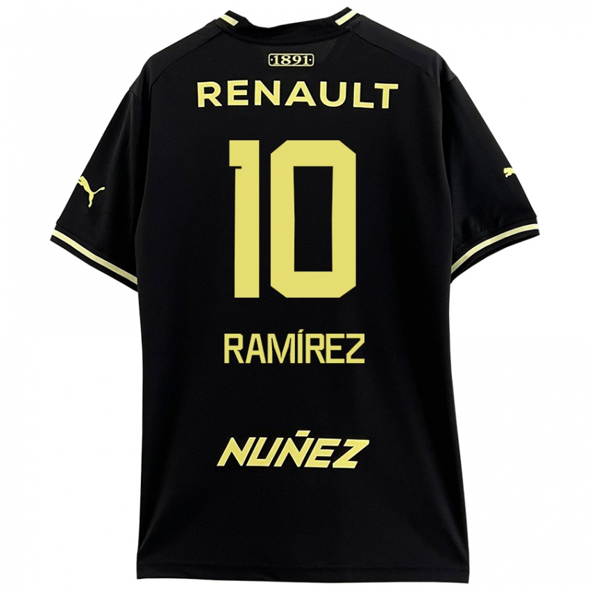 Niño Camiseta Gastón Ramírez #10 Negro Amarillo 2ª Equipación 2024/25 La Camisa Chile