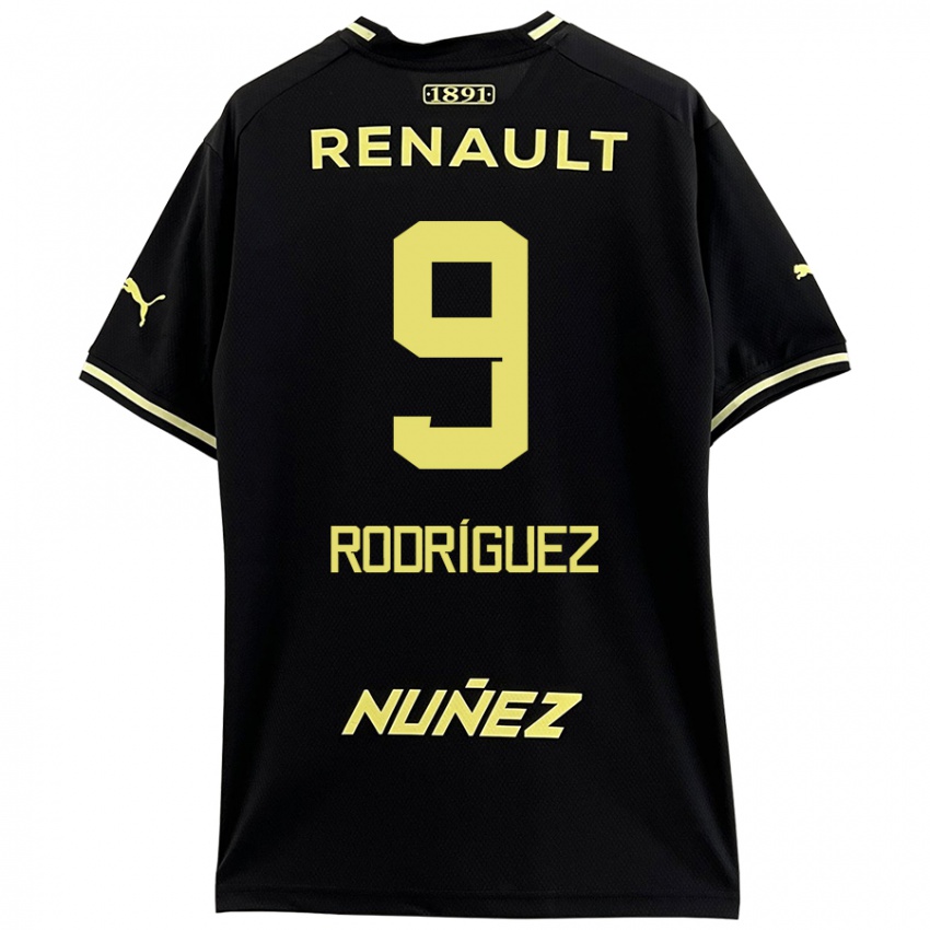 Niño Camiseta Agustín Rodríguez #9 Negro Amarillo 2ª Equipación 2024/25 La Camisa Chile