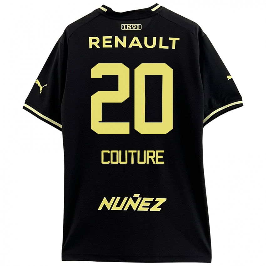 Niño Camiseta Lorenzo Couture #20 Negro Amarillo 2ª Equipación 2024/25 La Camisa Chile