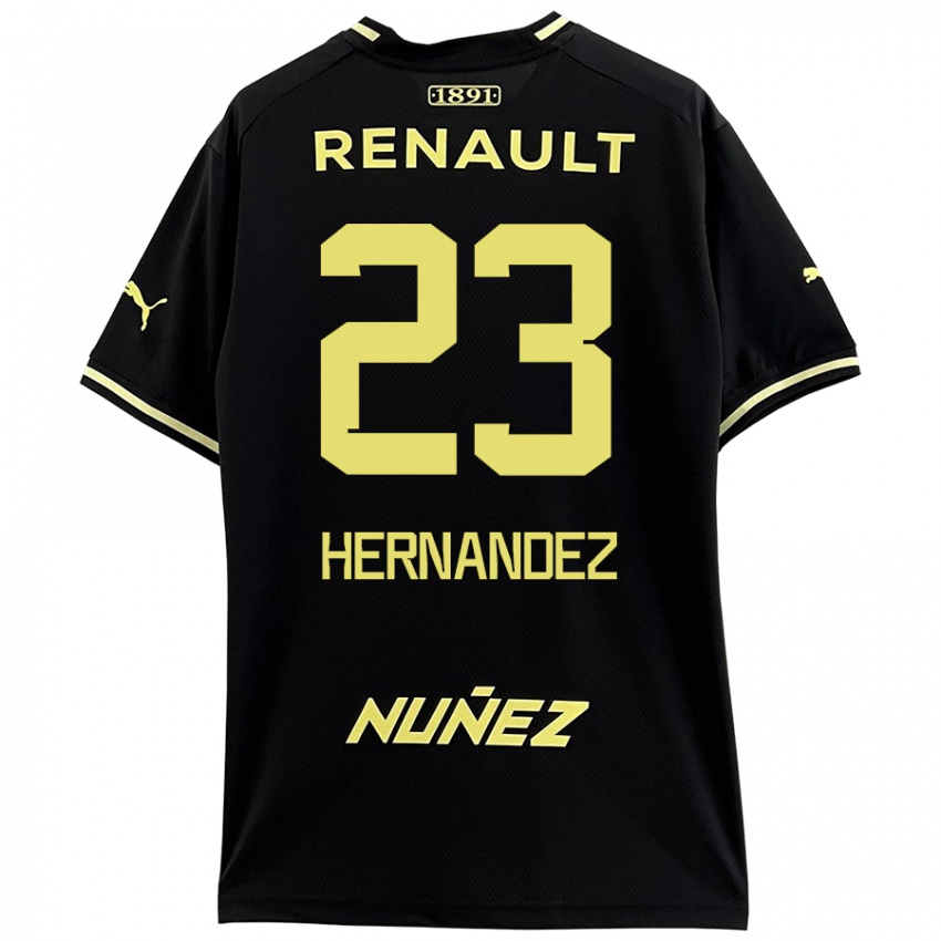 Niño Camiseta Abel Hernández #23 Negro Amarillo 2ª Equipación 2024/25 La Camisa Chile