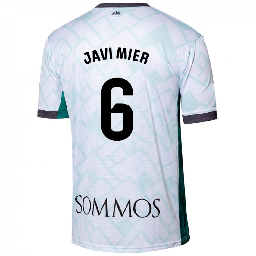 Niño Camiseta Javi Mier #6 Blanco Verde 2ª Equipación 2024/25 La Camisa Chile