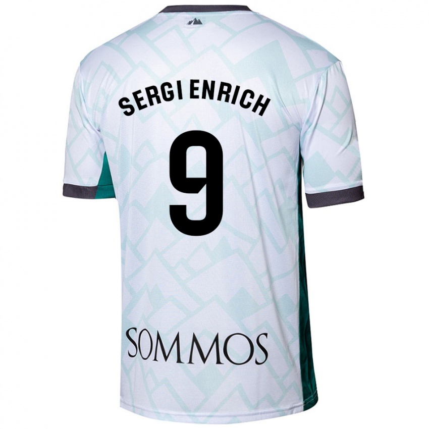 Niño Camiseta Sergi Enrich #9 Blanco Verde 2ª Equipación 2024/25 La Camisa Chile