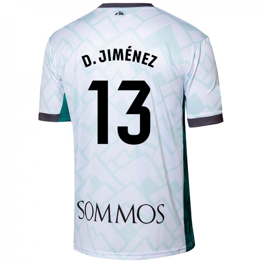 Niño Camiseta Dani Jiménez #13 Blanco Verde 2ª Equipación 2024/25 La Camisa Chile