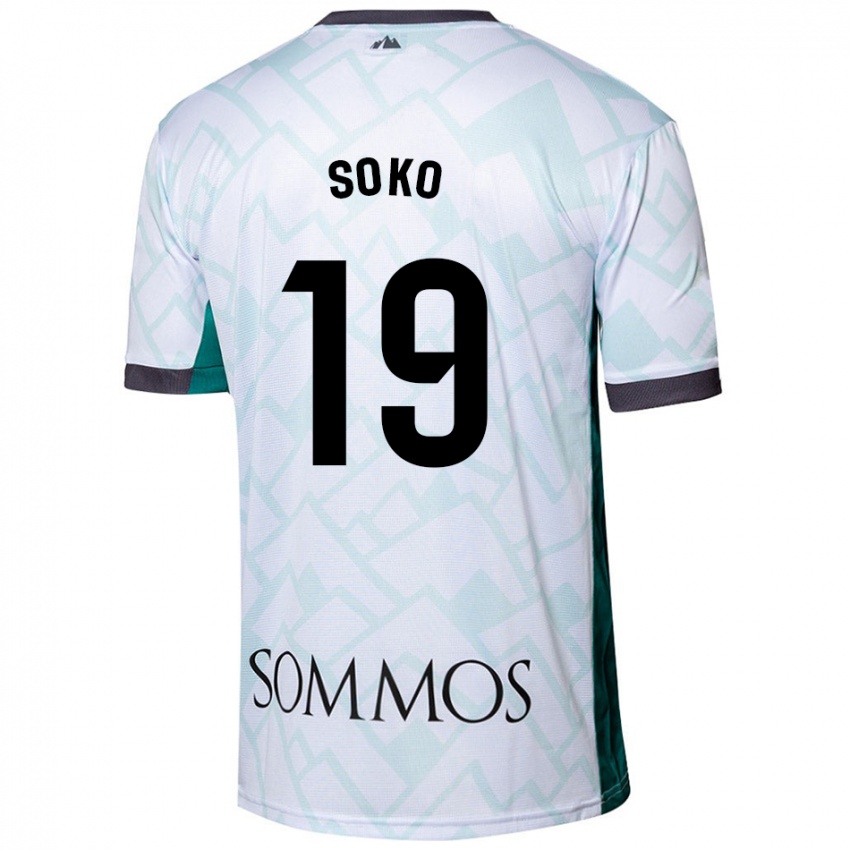 Niño Camiseta Patrick Soko #19 Blanco Verde 2ª Equipación 2024/25 La Camisa Chile