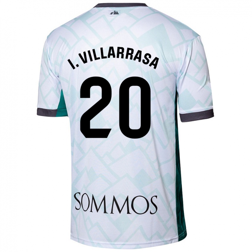 Niño Camiseta Ignasi Vilarrasa #20 Blanco Verde 2ª Equipación 2024/25 La Camisa Chile