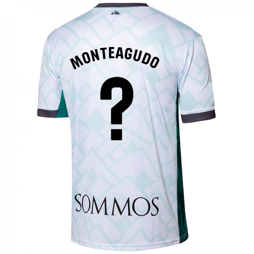 Niño Camiseta Miguel Monteagudo #0 Blanco Verde 2ª Equipación 2024/25 La Camisa Chile