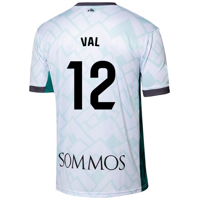 Niño Camiseta Ángel Val #12 Blanco Verde 2ª Equipación 2024/25 La Camisa Chile